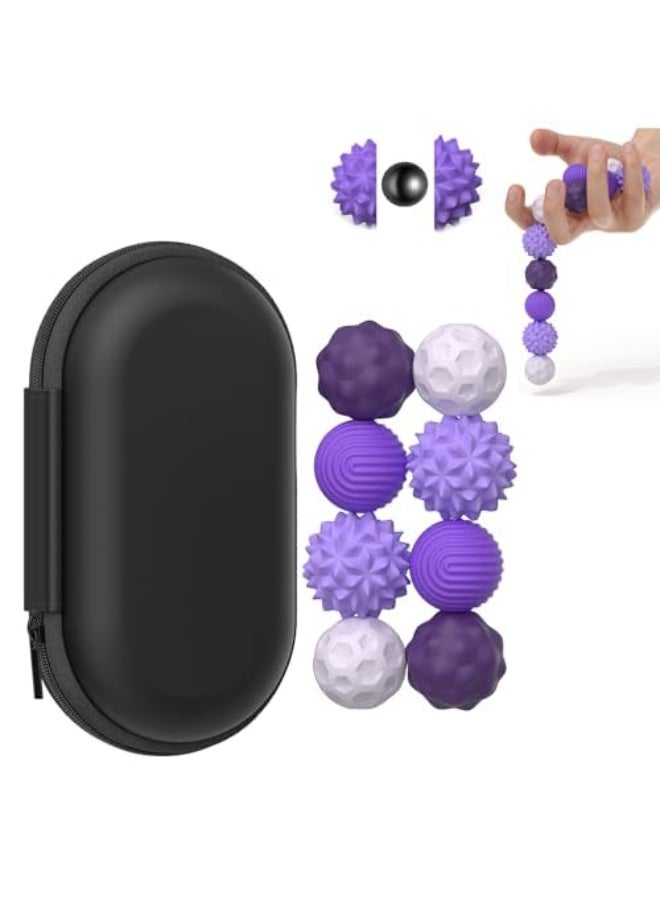 KOWVOWZ 8 PCS Sensory Fidget Balls, Magnetic Attraction Stress Balls, Magnetic Fidget Balls with Silicone Shell, Desk Fidget Toys for Office Travel Toys Gift - Image 1