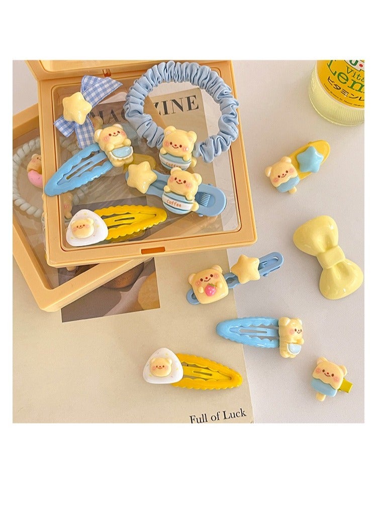 6 قطع من إكسسوارات الشعر على شكل دب للبنات - Image 2