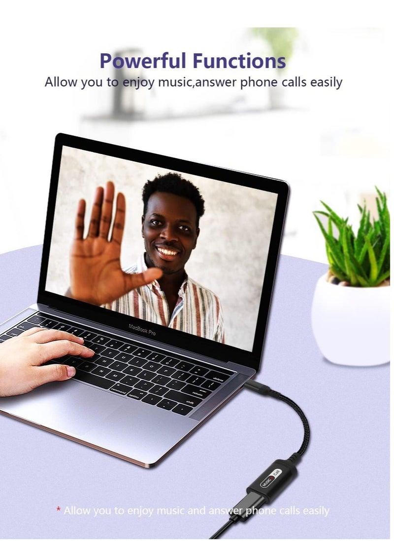 Generic - USB C to Lightning Audio Adapter, USB Type C Male to Lightning Female Headphone Converter for Apple iPad Air 4 Mini 6 MacBook to Earphones Connector for Call Music Video Not Support Charging - Image 1