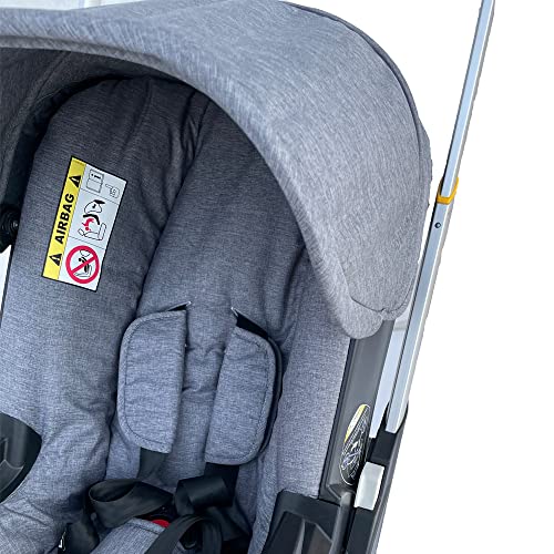 AICTIMO Seat Cushion Changing Kits Clothes, Sun Shade, Stroller Canopy Compatible with Doona Car Seat & Stroller (Grey) - Image 3
