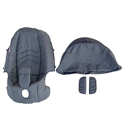 AICTIMO Seat Cushion Changing Kits Clothes, Sun Shade, Stroller Canopy Compatible with Doona Car Seat & Stroller (Grey) - Image 2
