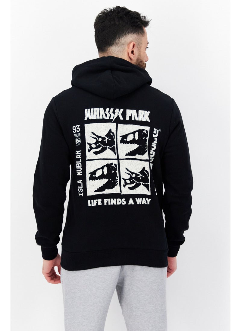 DIFUZED Men Printed Full Zip Long Sleeve Sweatshirts, Black - Image 5