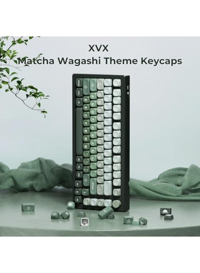 XVX Green MOA Keycaps, PBT Custom Keycaps, Keycaps 75 Percent, Custom Key caps Dye-Sublimation, Keyboard Keycap Set for Mechanical Keyboard - Image 2