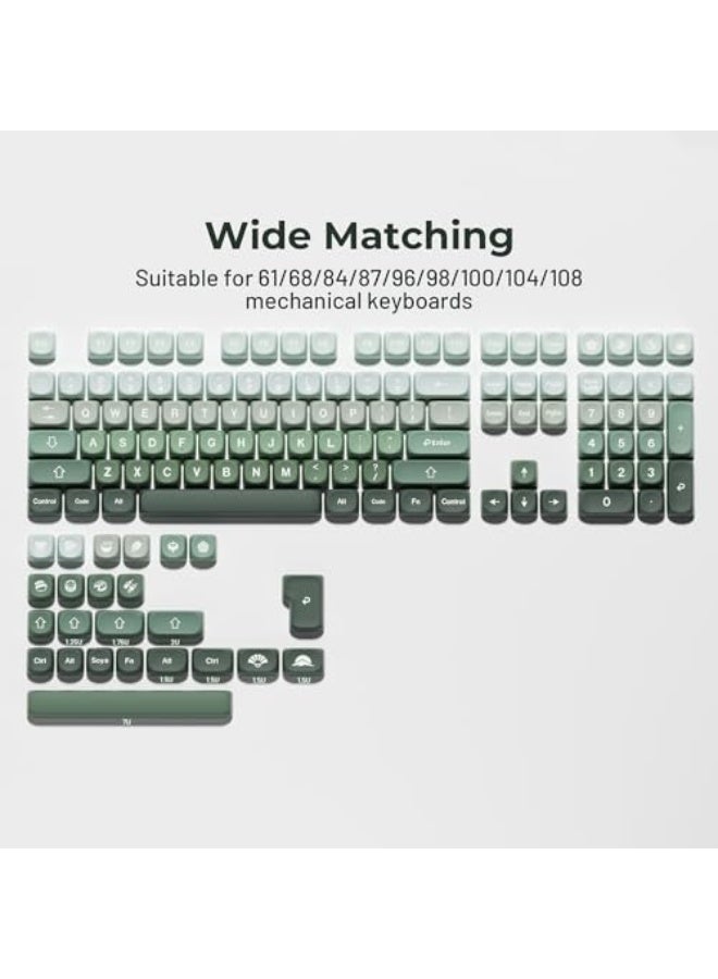 XVX Green MOA Keycaps, PBT Custom Keycaps, Keycaps 75 Percent, Custom Key caps Dye-Sublimation, Keyboard Keycap Set for Mechanical Keyboard - Image 3