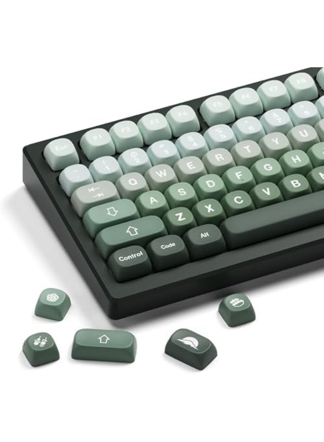 XVX Green MOA Keycaps, PBT Custom Keycaps, Keycaps 75 Percent, Custom Key caps Dye-Sublimation, Keyboard Keycap Set for Mechanical Keyboard - Image 1