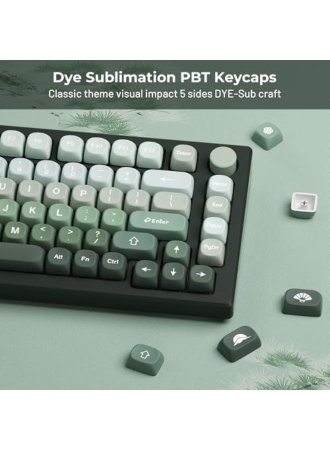 XVX Green MOA Keycaps, PBT Custom Keycaps, Keycaps 75 Percent, Custom Key caps Dye-Sublimation, Keyboard Keycap Set for Mechanical Keyboard - Image 4