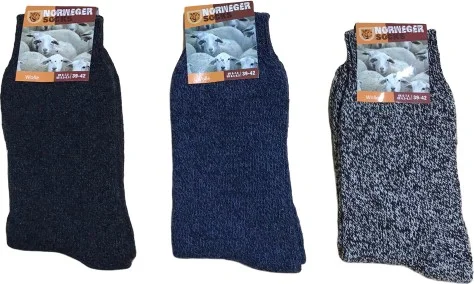Gowith 3 Pack Norwegian Terry Wool Socks (6042 Lycra) Winter