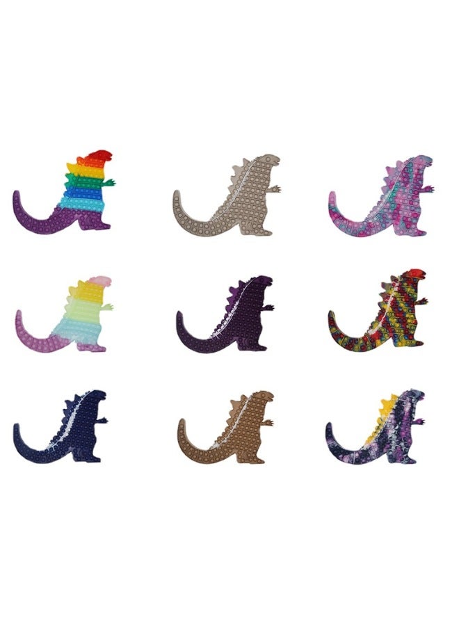 Rodent Pioneer Children's Silicone I Am A Master Bubble Music Desktop Toy Large 38cm Rainbow Dinosaur-Color:Purple - Image 2