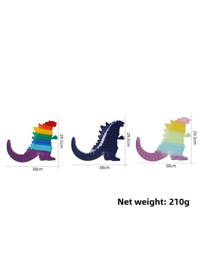 Rodent Pioneer Children's Silicone I Am A Master Bubble Music Desktop Toy Large 38cm Rainbow Dinosaur-Color:Purple - Image 5