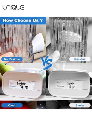 2 Rolls Removable Freezer Labels, Food Freezer Labels Food Date Labels Food Storage Stickers for Food Containers Jars Kitchen Restaurant Storage Organization (Total 300 Pcs, Red, Blue) - view 5