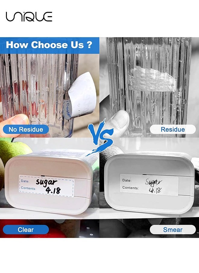 Unique 2 Rolls Removable Freezer Labels, Food Freezer Labels Food Date Labels Food Storage Stickers for Food Containers Jars Kitchen Restaurant Storage Organization (Total 300 Pcs, Red, Blue)  - Image 5