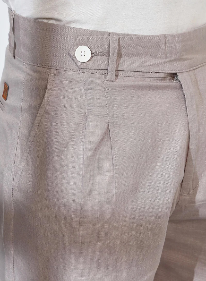 Campus Sutra  Lightweight - Tailored Linen-Blend Trousers for Men | Best Price UAE