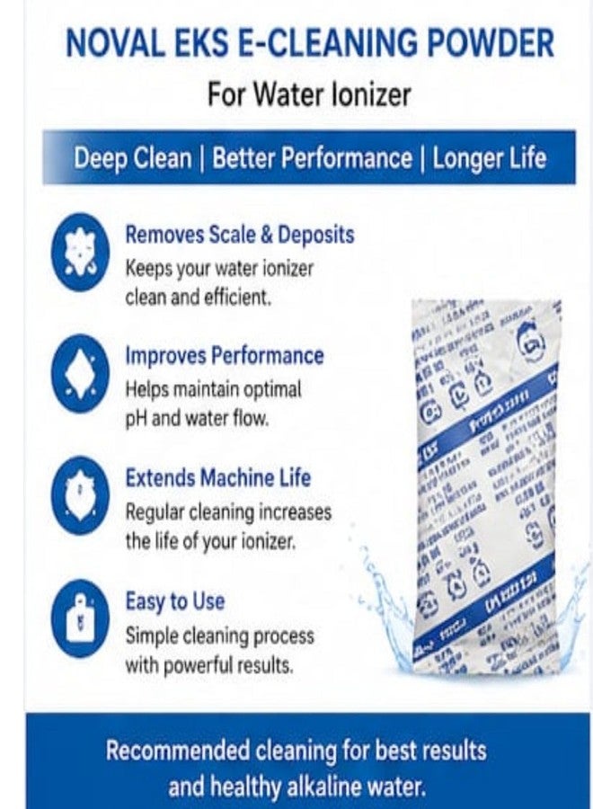 NOVAL E-Cleaning Powder Refill for Water Ionizer Machines (18 Pieces) | Universal Compatible Ionizer Cleaning & Maintenance Kit | Descaling Powder | Buy 12 Get 6 Free - Image 2