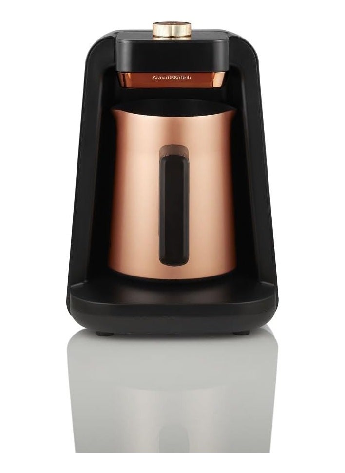 Generic - Okka rich Spin Pro New. automatic Turkish Coffee maker, Milk Drinks & Different hot beverages maker, Stainless still Pot with mixer (Copper) 1 year Manufacturing Warranty - Image 1