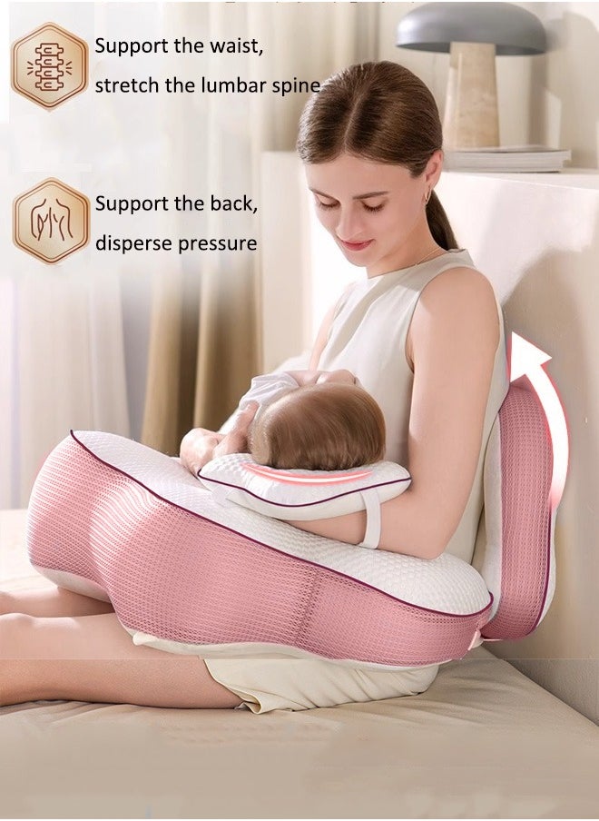 Aissiora Multifunctional nursing pillow Baby nursing pillow Baby anti-milk pillow Newborn feeding pillow Baby nursing pillow Double-sided Baby ramp pillow  - Image 3