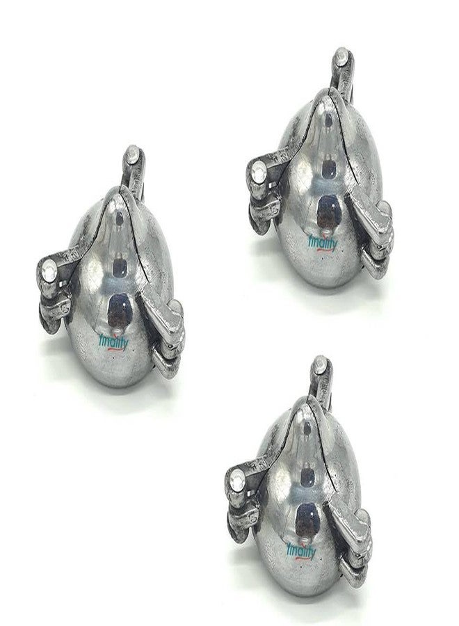 FINALITY Aluminium Modak Maker Mold (3 Pcs/Medium) for Ganpati Festival | Multi-Purpose Mould for Modak, Momos, Gujiya - Perfect for Home-Made Delicacies | Ideal for Ganesh Chaturthi - Image 1