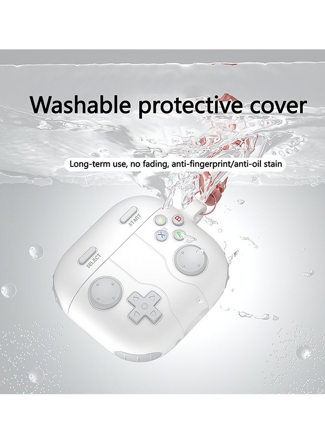 Generic - AirPods 4 Case With MagSafe, Shock-Proof Protective Silicone Case, With Game Shape Case Cover and Keychain Accessories,  Apple Airpods 4th Generation Case Cover, (White) - Image 1