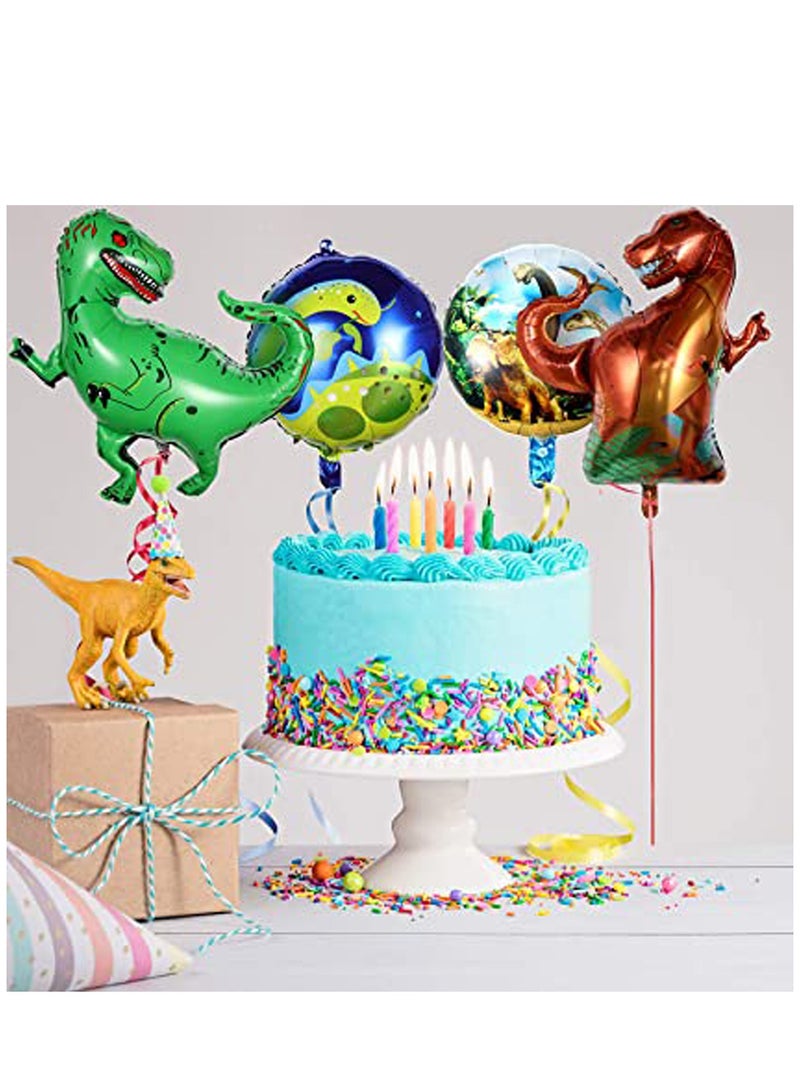 SYOSI 8 Pieces Balloon Dinosaurs Dinosaur Foil Balloons Aluminum Mylar Helium Balloons for Weddings Birthday Graduation Party Bridal Shower Jungle Style Party Decorations - Image 3