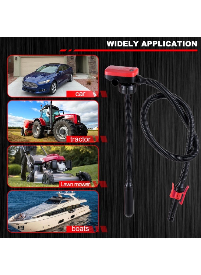 Aumotop Fuel Transfer Pump, Battery Powered Fuel Transfer Pump with Long Hose, Portable Liquid Pump for Gasoline, Diesel, Kerosene, Light Oils, Water - Image 4