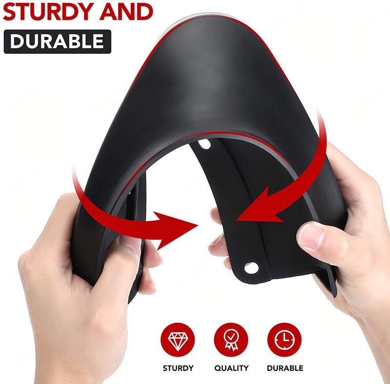 CARIZO Car Heavy Duty Cup Type Splash Mud Guards | OE Type Front and Rear Mud Flaps | Pack of 4 | Compatible with Mahindra XUV 400 EV - Image 3