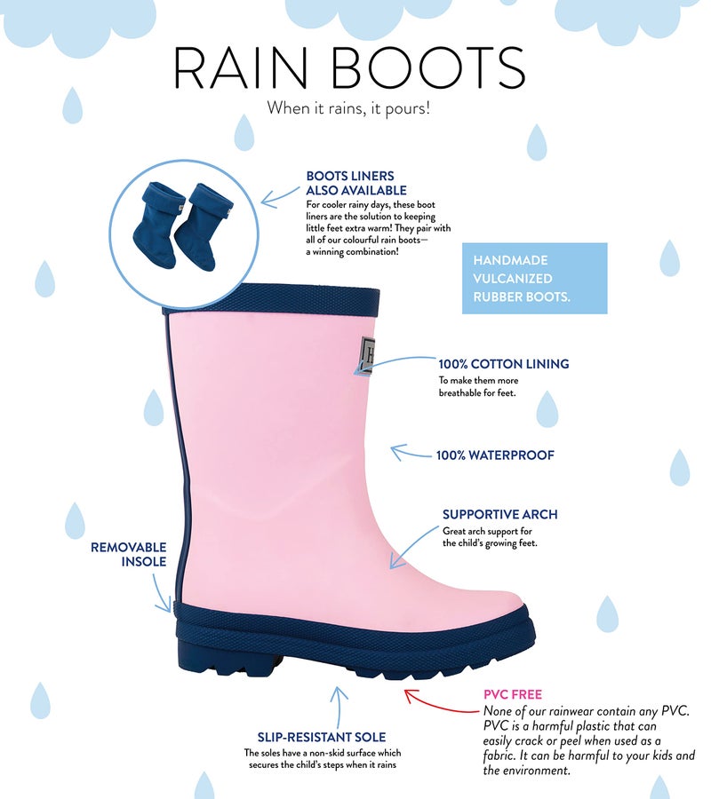 Hatley Unisex Kids Rain Boots, Pink, 2 Big Kid - Image 5
