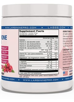 L-ARGININE PRO , L-arginine Supplement - 5,500mg of L-arginine Plus 1,100mg L-Citrulline (Raspberry, 3 Jars)  - Image 3