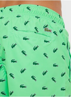 LACOSTE Pattern Printed Swim Shorts  - Image 4