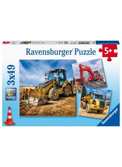 Ravensburger 05032 Diggers At Work 3 X 49 Piece Puzzles In A Box 3 X 49 Piece Puzzles For Kids Every Piece Is Unique Pieces Fit Together Perfectly  - Image 2
