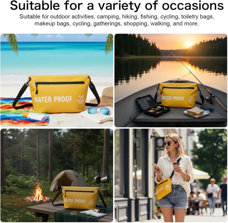UOEPOWA Beach Bags for Women and Men Mobile Phone Waterproof Storage Shoulder Bag for Travel - Image 2