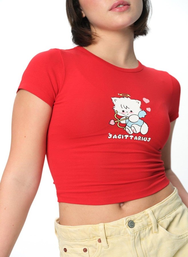 BONKERS CORNER Sagittarius Soar Long Length Baby Teel Red - Image 3