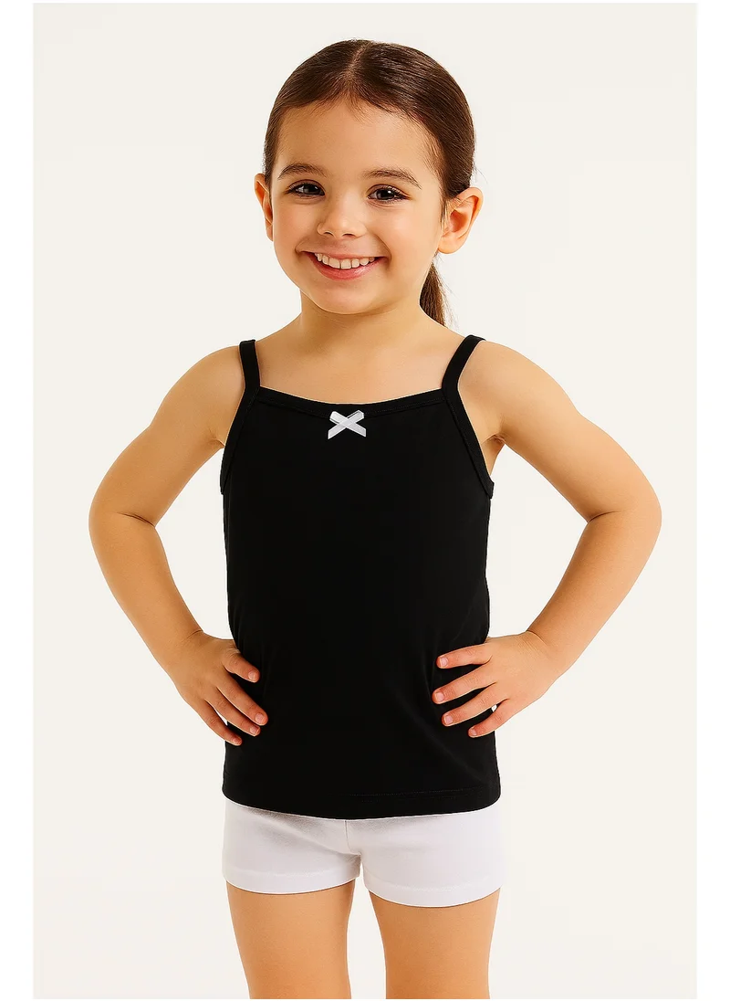 فكتور اند جين "3-Pack Girls' Camisoles – Cotton Comfort in Black, White & Grey "