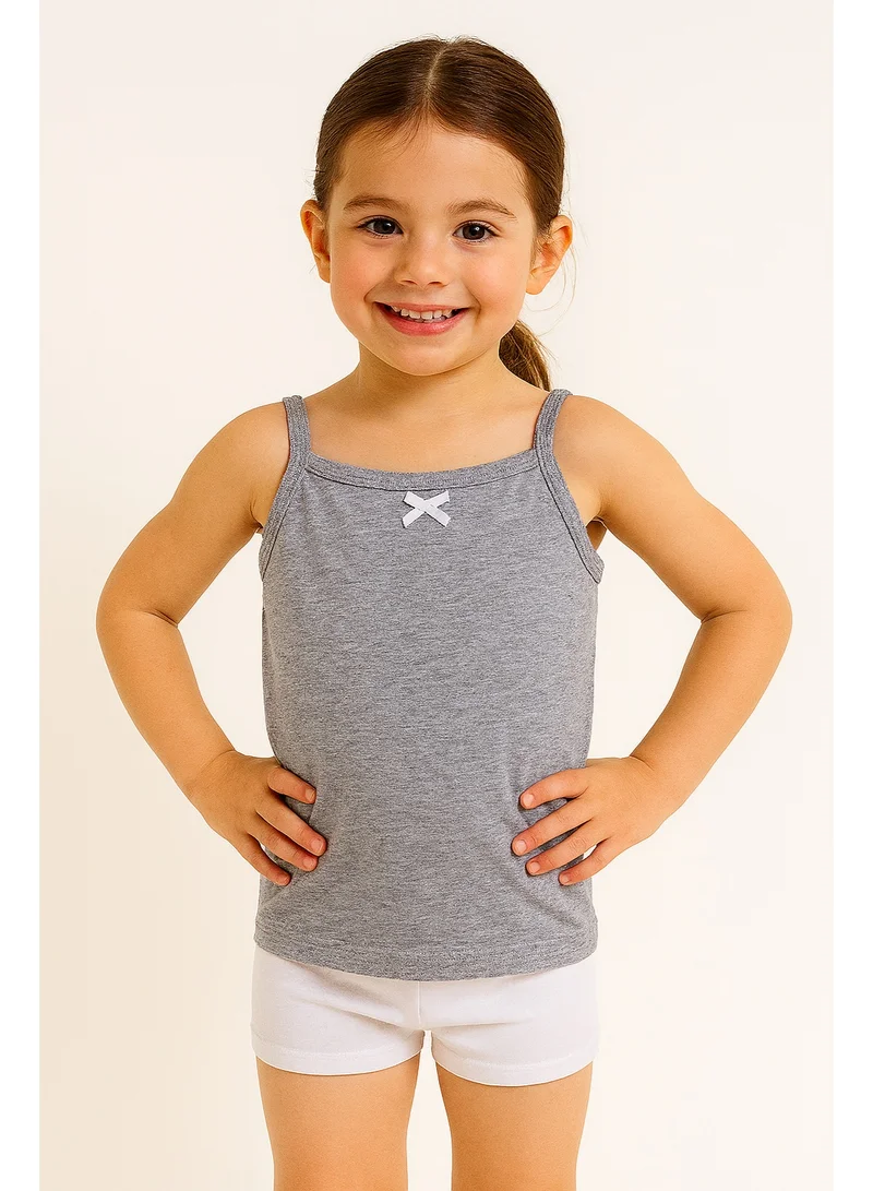 victor and jane "3-Pack Girls' Camisoles – Cotton Comfort in Black, White & Grey "