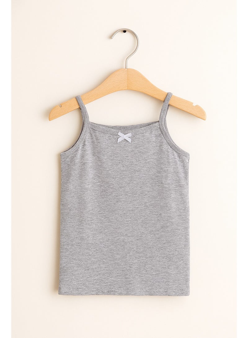 فكتور اند جين 3 قطع كاميسول قطن للبنات - أسود، أبيض، رمادي - Image 4