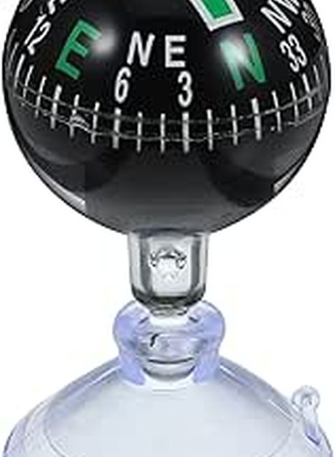 عقلة لوحة القيادة الخضراء 38 مم بوصلة كروية للسيارات والقوارب والشاحنات للملاحة - Image 1