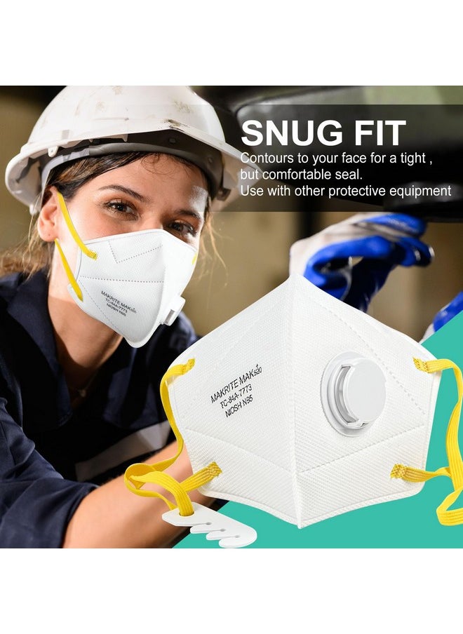 LotFancy - LotFancy N95 Mask, 20PCS, NIOSH Particulate Respirator with Breathing Valve, N95 Face Mask for Construction, Cleaning, Disposable Air Filter Masks against Dust, Pollution, Particle, Smoke - Image 1