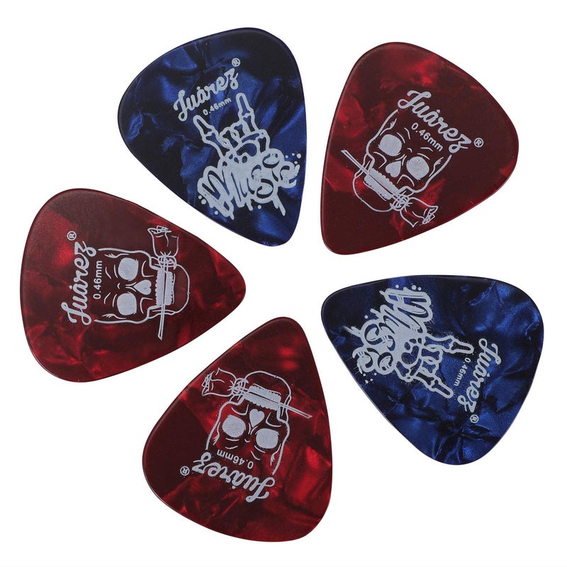 Juarez Celluloid 0.46mm 5 Picks & 1 x E 1st String Set JRCPK51 - Image 2