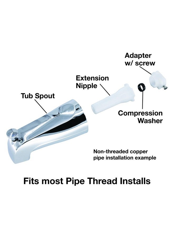 DANCO (88703) Tub Spout with Diverter, Chrome Finish, Metal, 1-Pack - Image 5