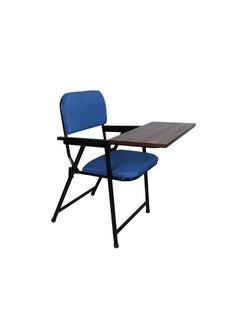 Hometrix Hometrix Contemporary Metal Ergonomic Design Sturdiness Folding Study Chair with CushionWriting Pad and Safety Corner Blue  - Image 1