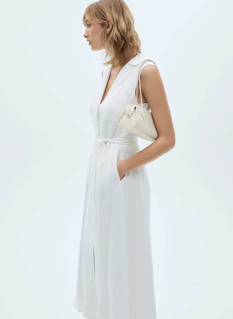 مانجو Belted Sleeveless Dress