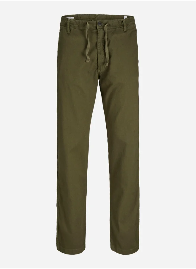 JACK & JONES Mid Rise Relaxed Fit Joggers with Drawstring
