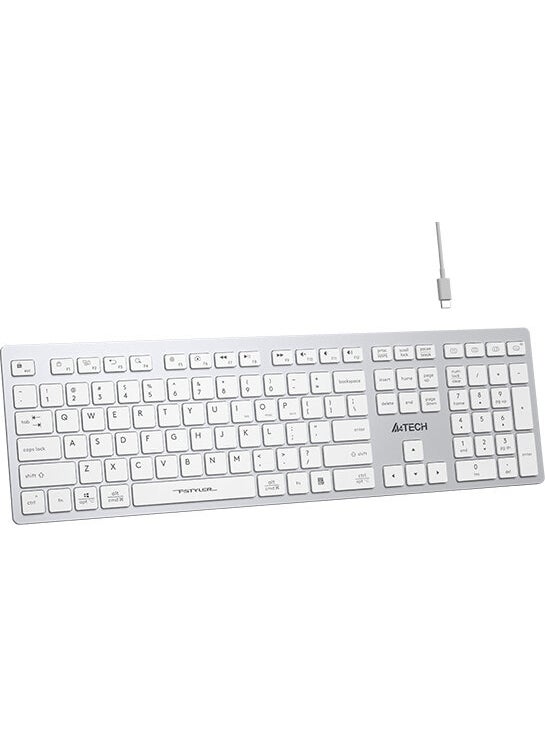 A4TECH A4 Tech Fstyler FBX50C White Bluetooth+2.4G Nano Fn Rechargeable Multimedia Keyboard  - Image 5