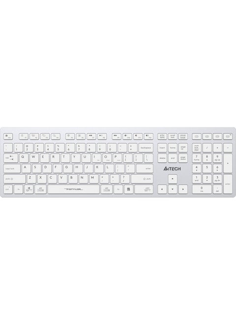 A4 Tech Fstyler FBX50C White Bluetooth+2.4G Nano Fn Rechargeable Multimedia Keyboard