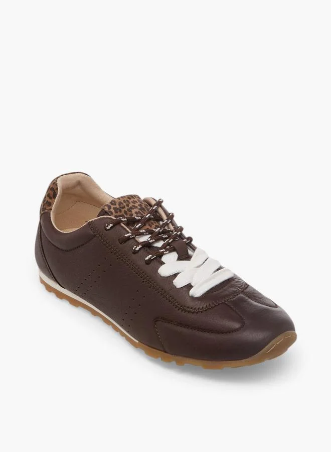 دوتشيني Women Lace-Up Leather Ankle Sneakers