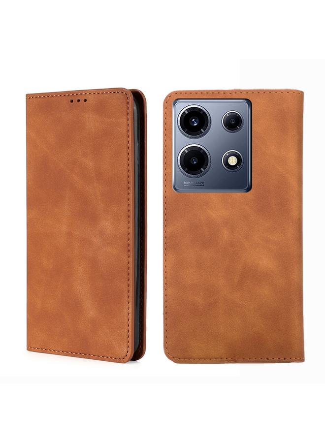 S-TOP Case For Infinix Note 30 5G Skin Feel Magnetic Leather Phone Case - Image 1