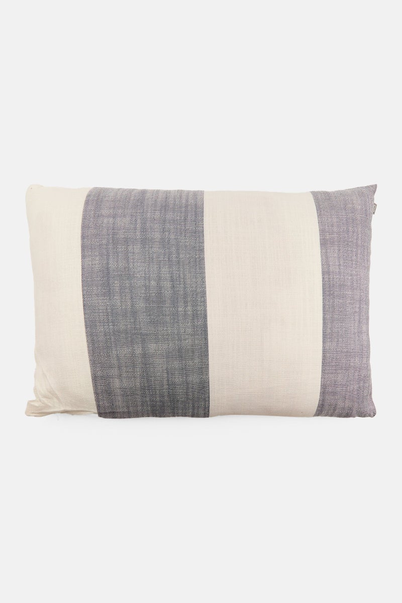 Muy Mucho Waterproof Removable Cover Striped Cushion 60 x 40 cm, White  - Image 1