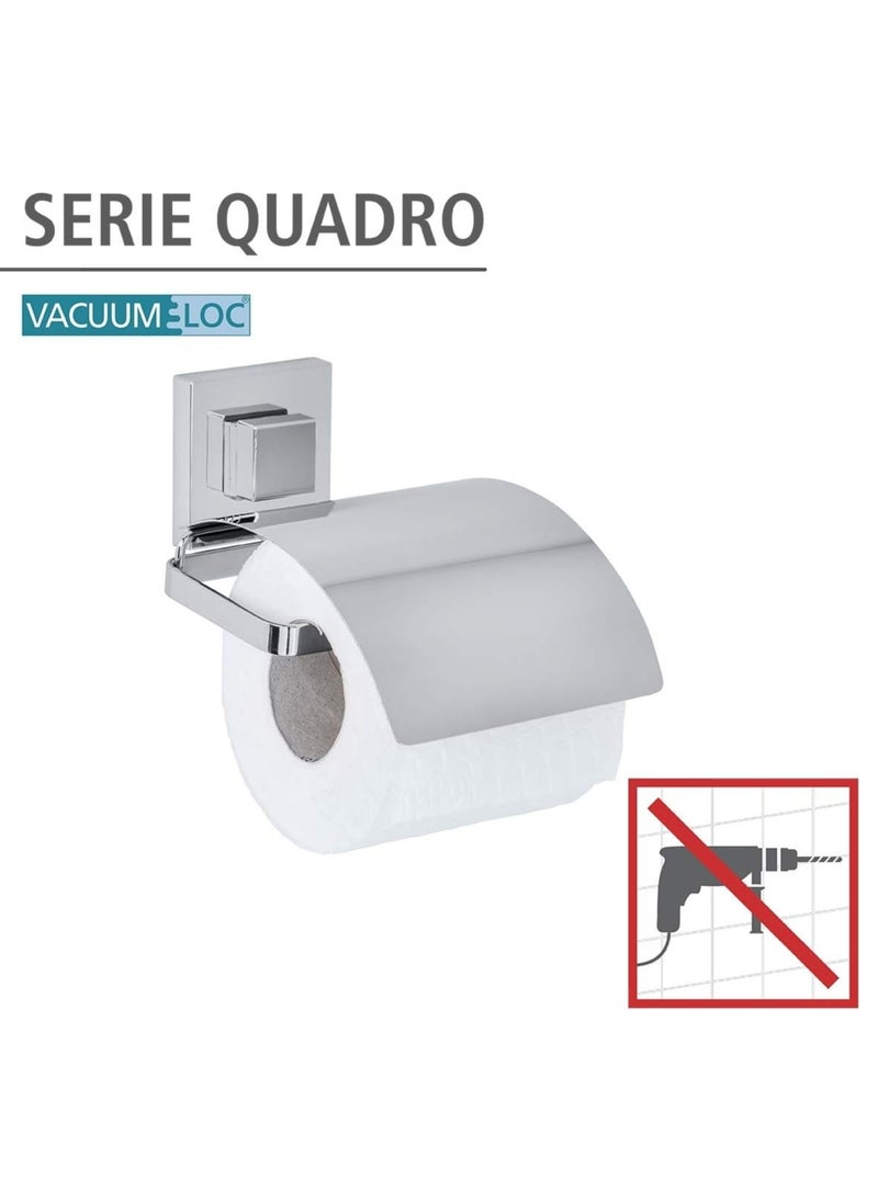 WENKO Vacuum-Loc wall toilet paper holder Quadro with cover, holder for toilet paper in the bathroom and guest toilet, installation without drilling, shiny stainless steel - pzsku/ZF28FD023368EB0A87835Z/45/_/1702279017/7f2df0ec-cfdc-4009-b383-53e5cd8d6531