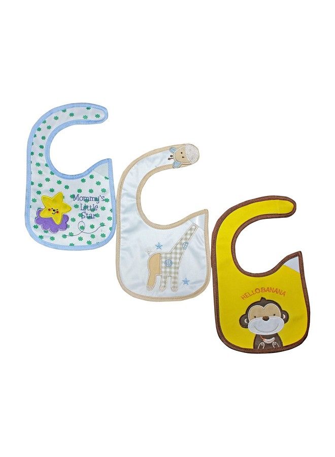 Baby Station Baby Bibs One Size Pack Of 3 (Random Color & Prints) - Image 3