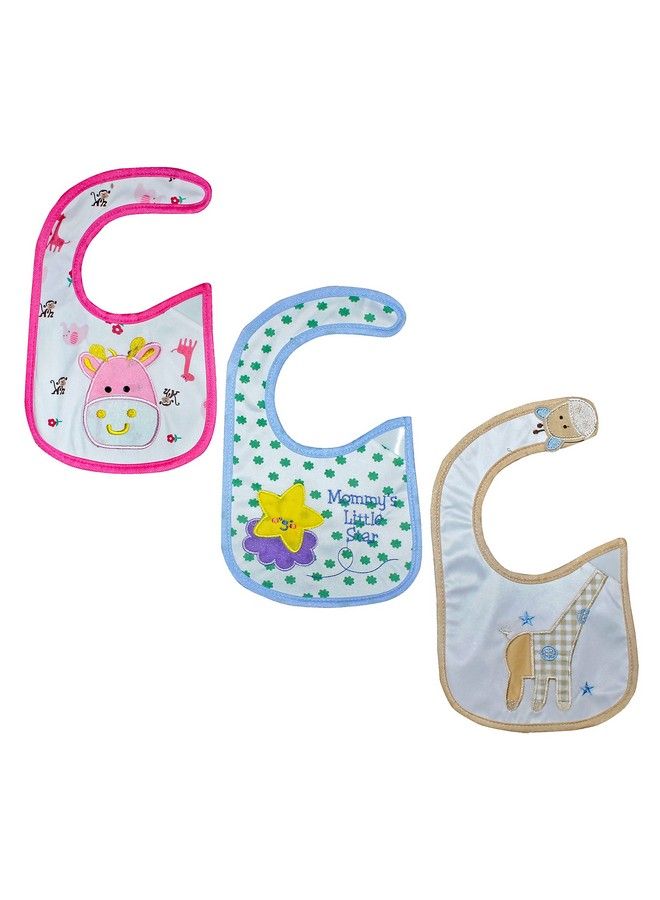 Baby Station Baby Bibs One Size Pack Of 3 (Random Color & Prints) - Image 4