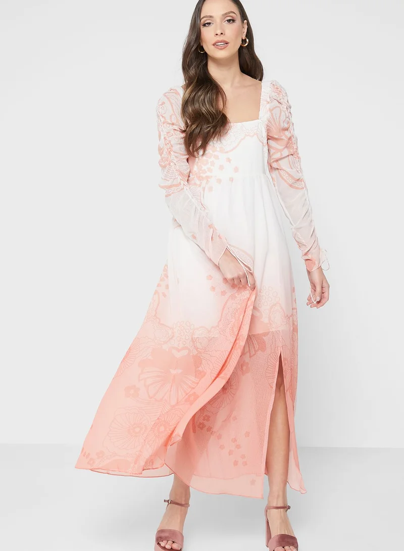 Ted Baker Floral Chiffon Dress