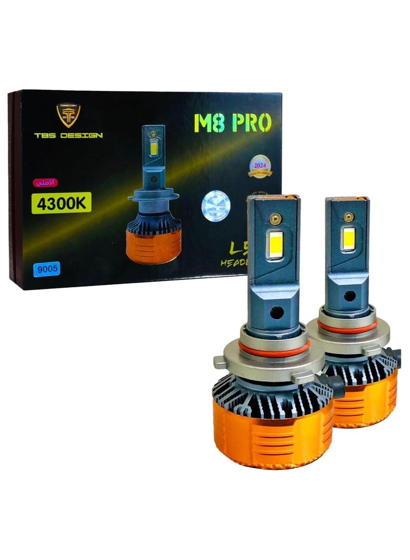 TBS DESIGN Toby's New M8 Pro-9005/9006 having 4300K color Temperature 110W pair LED Headlight Bulb Assembly 11000 Lumens extreme Bright best for long drive - Image 1